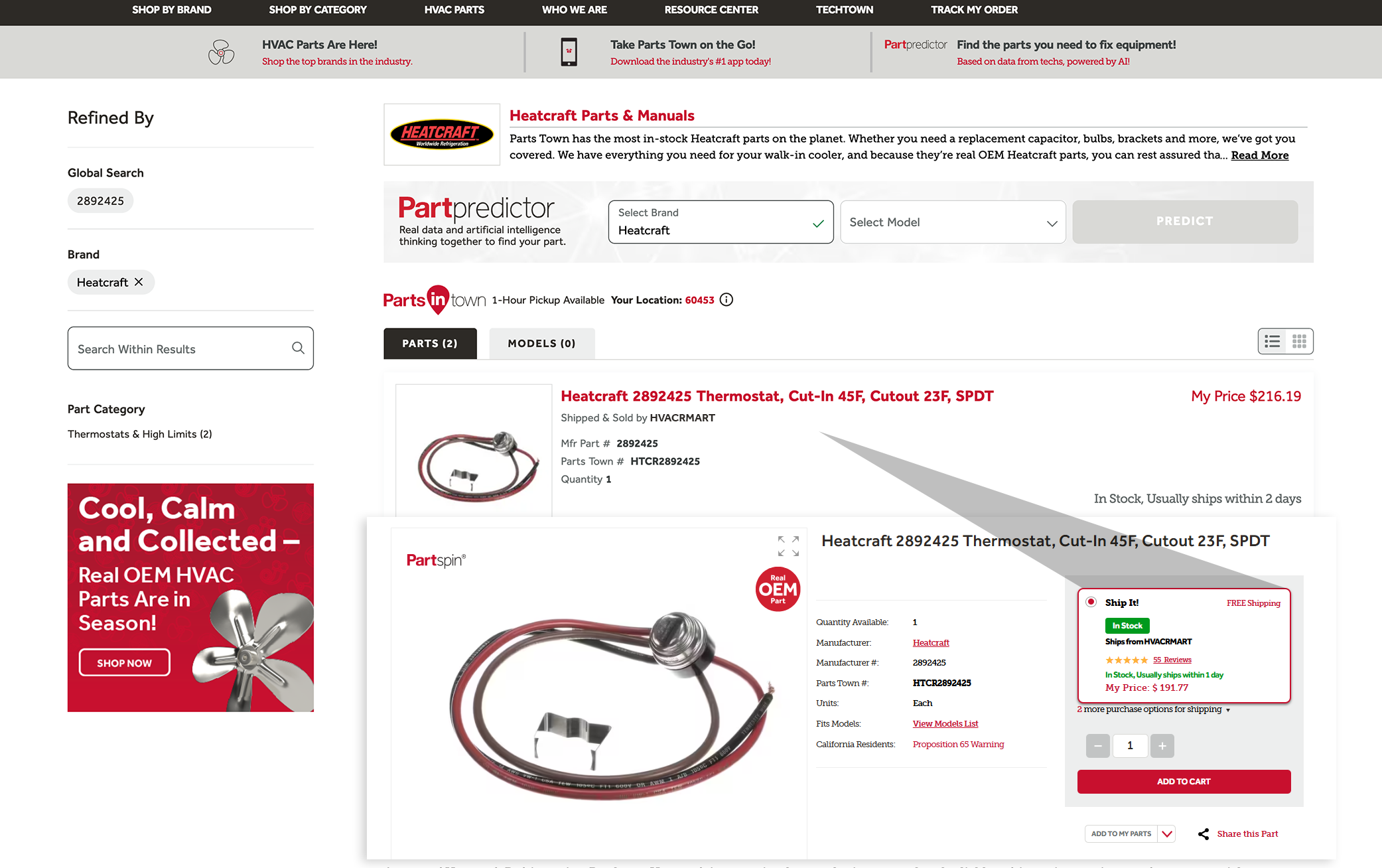 Shipped and Sold By example