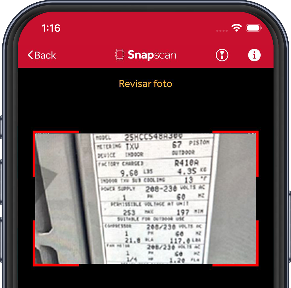 Escaneo móvil de placa de datos en SnapScan