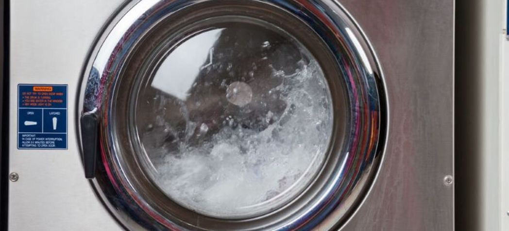 close up of water in a washing machine - how to clean a Haier washing machine