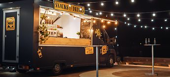 black food truck with lights - why your food truck needs a moveable gas hose