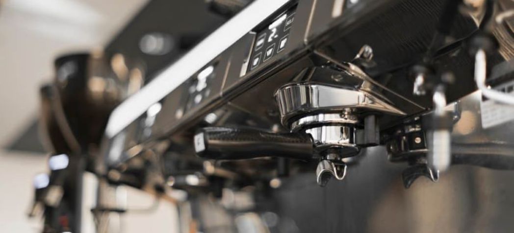 close up of an espresso machine - how to backflush a nuova simonelli musica