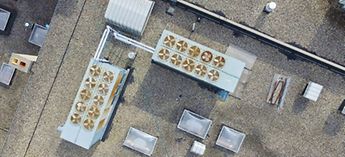 aerial view of commercial rooftop hvac system - reducing costs in commercial hvac