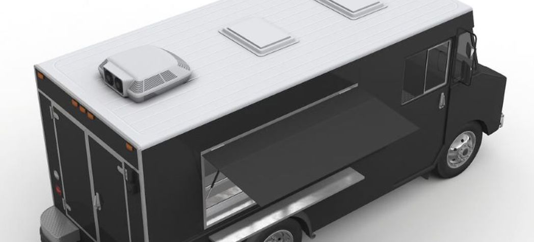 3d rendered food truck top view - Food Truck HVAC Maintenance Guide